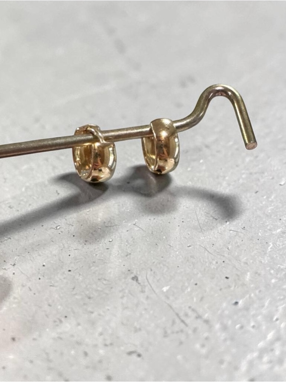 14K Gold Tone Hoop Earrings (Pair)